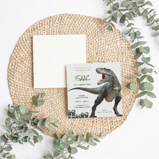 Cartão de Convite de aniversário Dinossauro