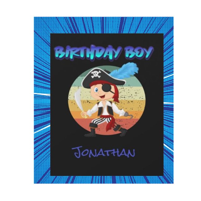Cartão de Convite de Aniversário do Capitão Jack P (Order your Captain Jack Pirate Birthday Card today, and let the celebrations begin!)
