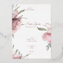 Cartão de Convite de Aniversário do Elegant Floral