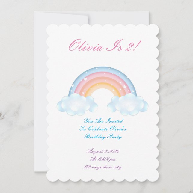 CARTÃO DE CONVITE DE ANIVERSÁRIO E CUPCAKES (Frente)