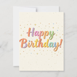 Cartão de Convite de Aniversário Feliz 