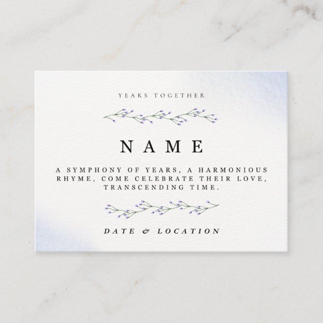 Cartão de Convite de Aniversário Floral Minimalist (Frente)