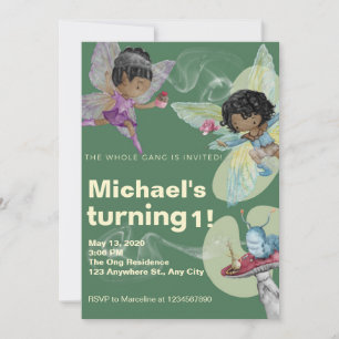 Cartão de Convite de Aniversário para Fadas Gang