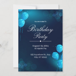 Cartão de Convite de Aniversário Personalizado