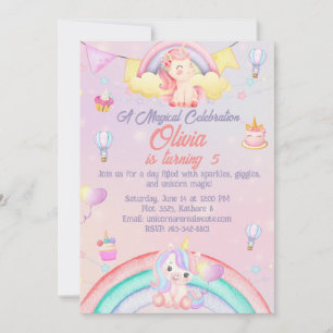 Cartão de Convite de Aniversário Personalizado do