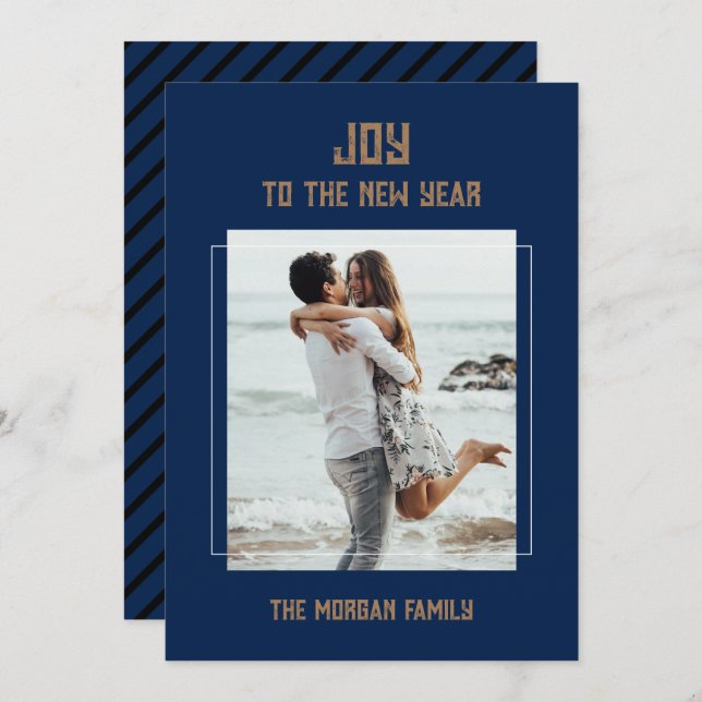 Cartão de Convite de Ano Novo (Frente/Verso)