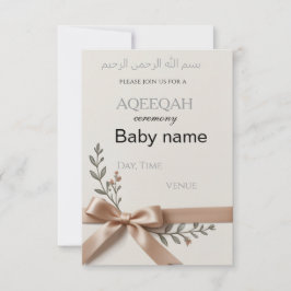 cartão de convite de Aqeeqah