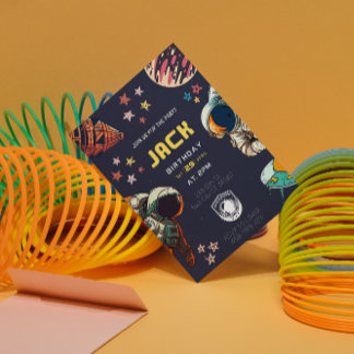 Cartão de Convite de Astronauta Espacial