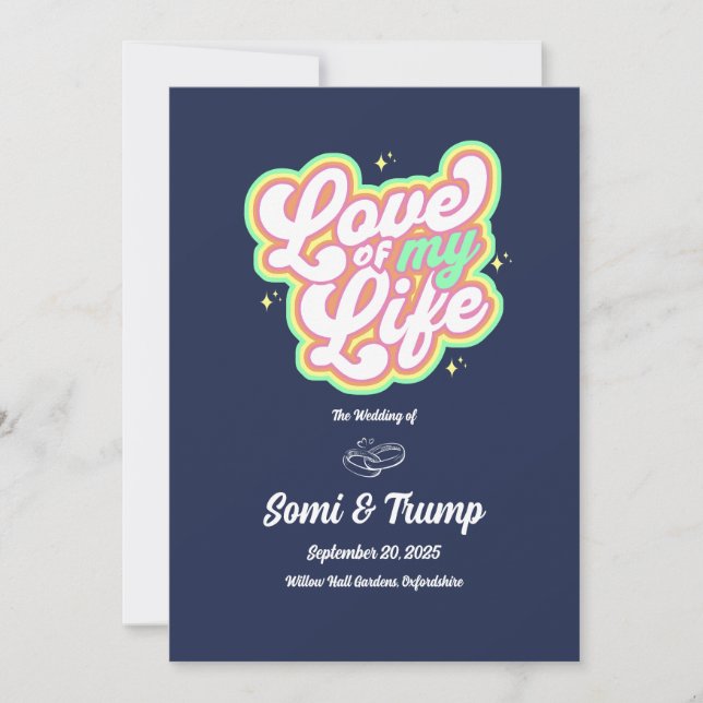 Cartão de Convite de Casamento (Frente)