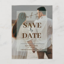cartão de convite de casamento com foto transparen