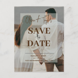 cartão de convite de casamento com foto transparen