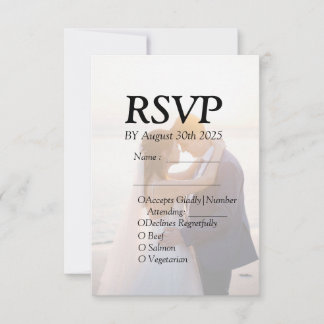 Cartão de Convite de Casamento com RSVP Especial E