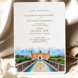 Cartão de Convite de Casamento da Mesquita de Dhak