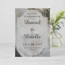 Cartão de Convite de Casamento Elegante