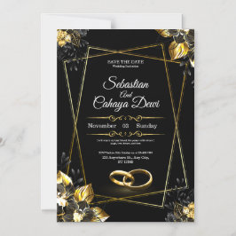 Cartão de Convite de Casamento Elegante