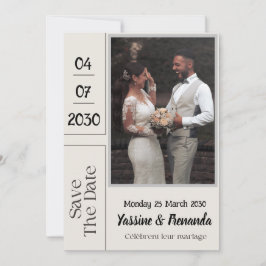 Cartão de Convite de Casamento em Francês Français