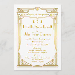 Cartão de convite de casamento,Excelente Gatsby, b