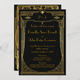 Cartão de convite de casamento,Excelente Gatsby,ou