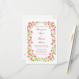 Cartão de Convite de Casamento Floral
