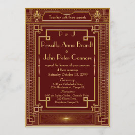 Cartão de convite de casamento,Gatsby Excelente, R