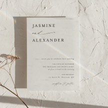 Cartão de Convite de Casamento Minimalista Elegant
