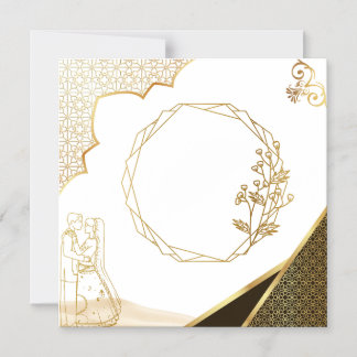 Cartão de Convite de Casamento no Estilo Indo-Paqu