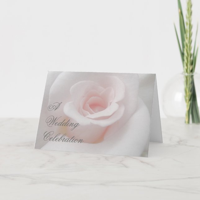 Cartão de Convite de Casamento Rosa Pink (Frente)