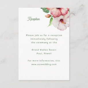 Cartão de Convite de Casamento Tropical