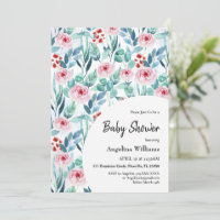 Cartão de convite de chá de bebê em flat lay com d