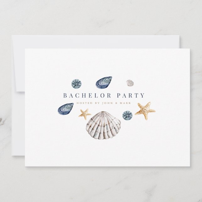 Cartão de Convite de Despedida de Solteiro na Prai (Frente)