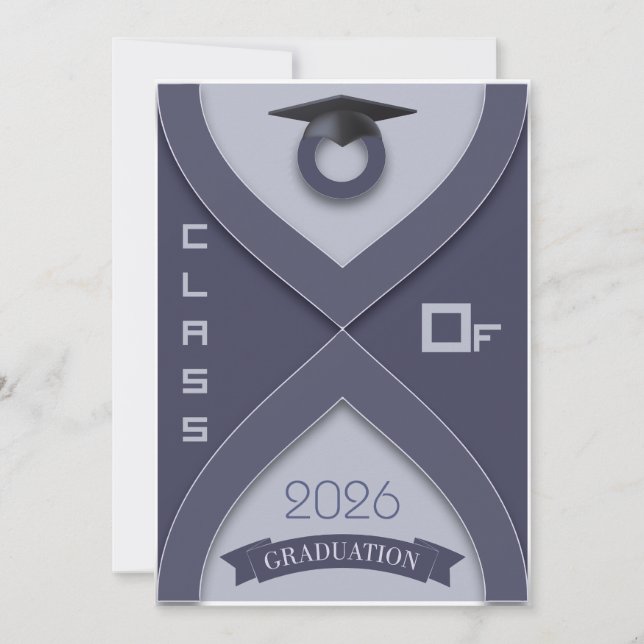 Cartão de Convite de Formatura da Turma de 2026 (Frente)
