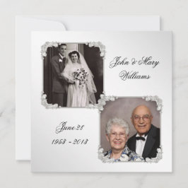 Cartão de Convite de Foto de Aniversário de 60 Ano