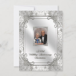 Cartão de Convite de Foto de Aniversário de 60 Ano