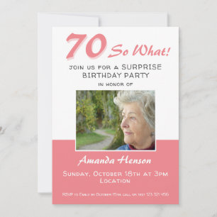 Cartão de Convite de Foto para Festa de Aniversári