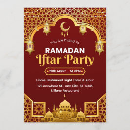 Cartão de Convite de Iftar de Ramadan