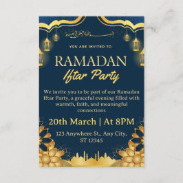 Cartão de Convite de Iftar do Ramadão