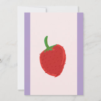 Cartão de Convite de Morango