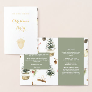 Cartão de Convite de Natal Eucalyptus Acorns