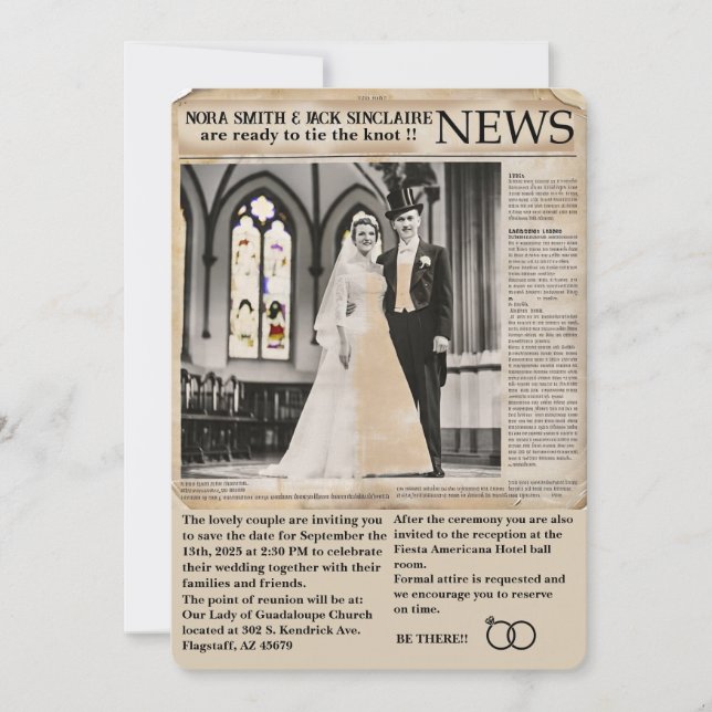 " CARTÃO DE CONVITE DE NOIVA " (Frente)