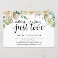 Cartão de Convite de Recepção de Casamento Simples