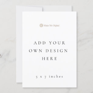Cartão de Convite de um lado 5 x 7 polegadas em re
