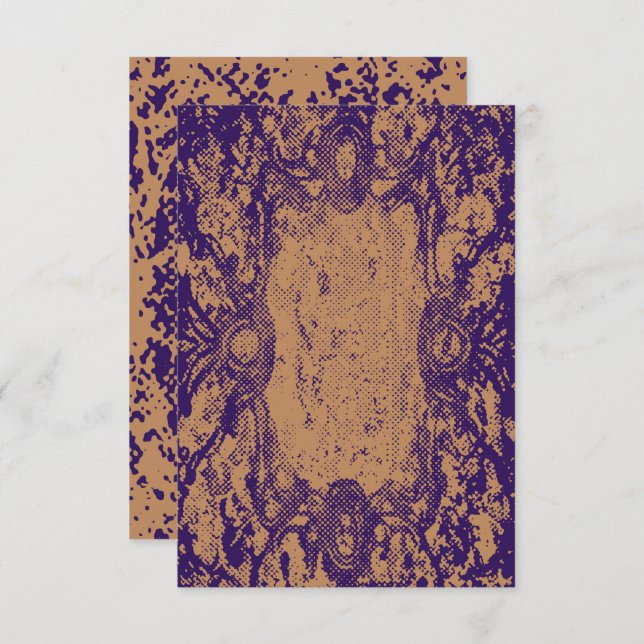 Cartão de Convite de Vazio Vintage Grunge (Frente/Verso)