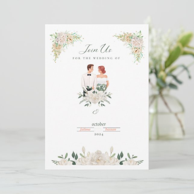 cartão de convite distinto (Em pé/Frente)