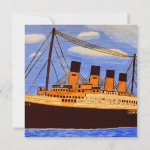 Cartão de convite do navio Titanic