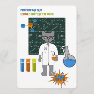 Cartão de Convite do Professor Cat