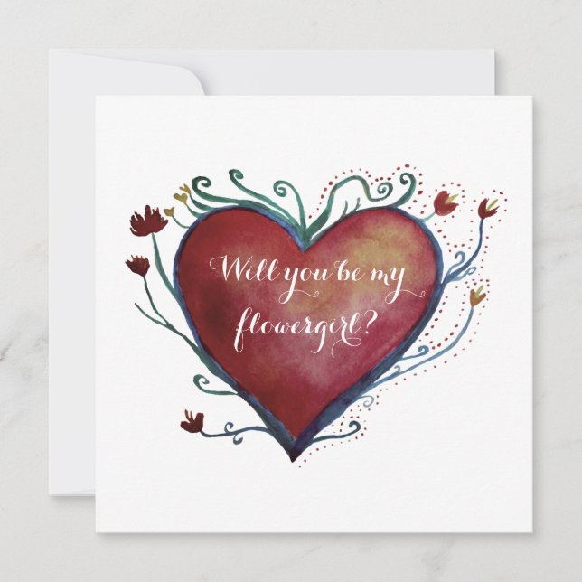 Cartão de convite especial para flores (Frente)