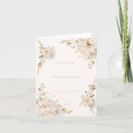 Cartão de Convite Floral Moderno Elegante Botânica