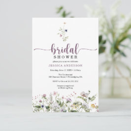 Cartão de Convite Mínimo para Chás de panela de Fl