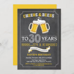 Cartão de Convite para aniversário de 30 anos de C<br><div class="desc">Cartão de Convite para aniversário de 30 anos de Cervejas e Saúde com fundo de quadro.
Para mais personalização,  clique no botão "Personalizar" e use a ferramenta design para modificar este modelo.</div>