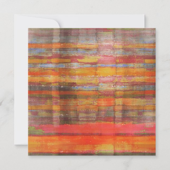 Cartão de Convite para Arte de Abstrato Laranja (Frente)